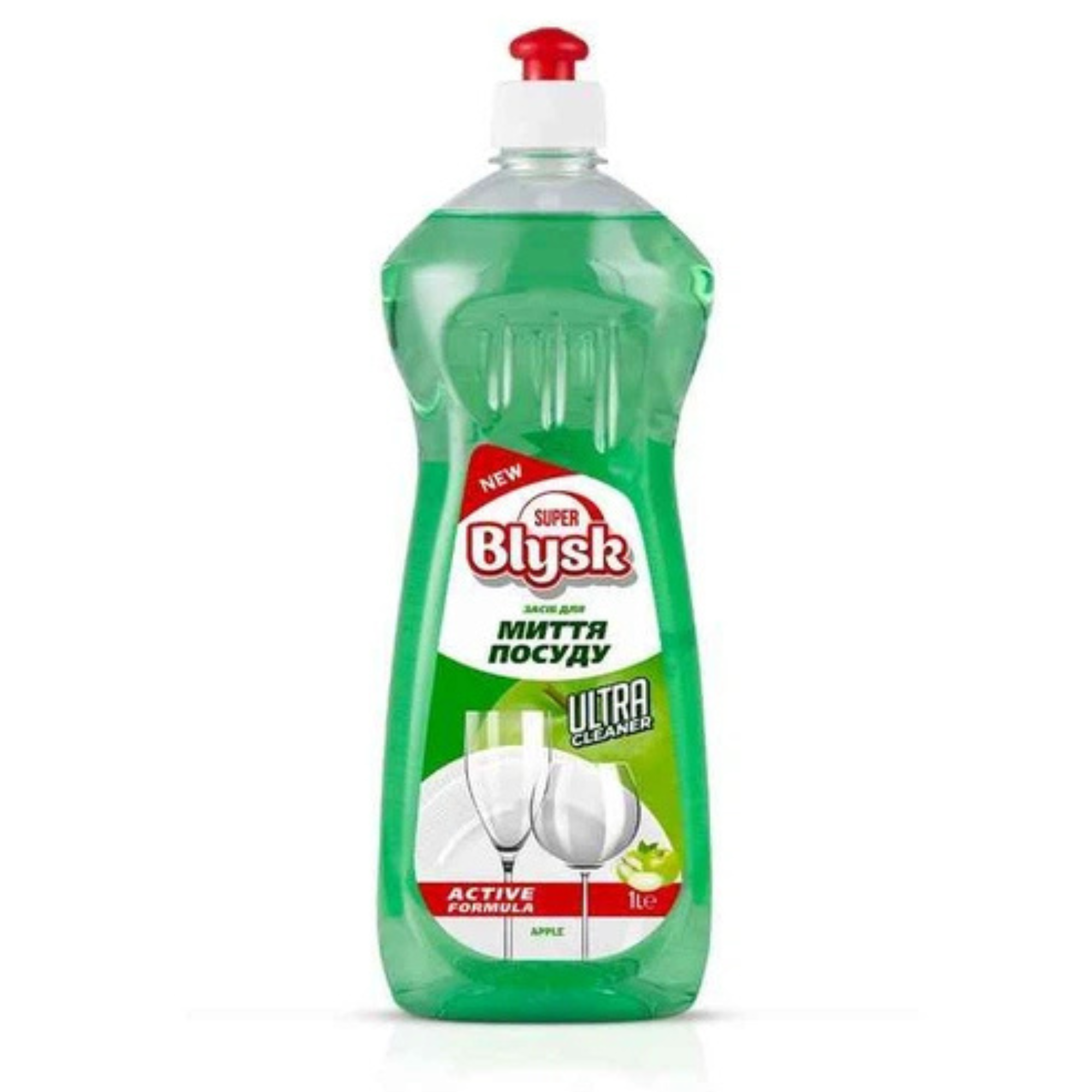 Засіб для миття посуду Super Blysk Яблуко 1л