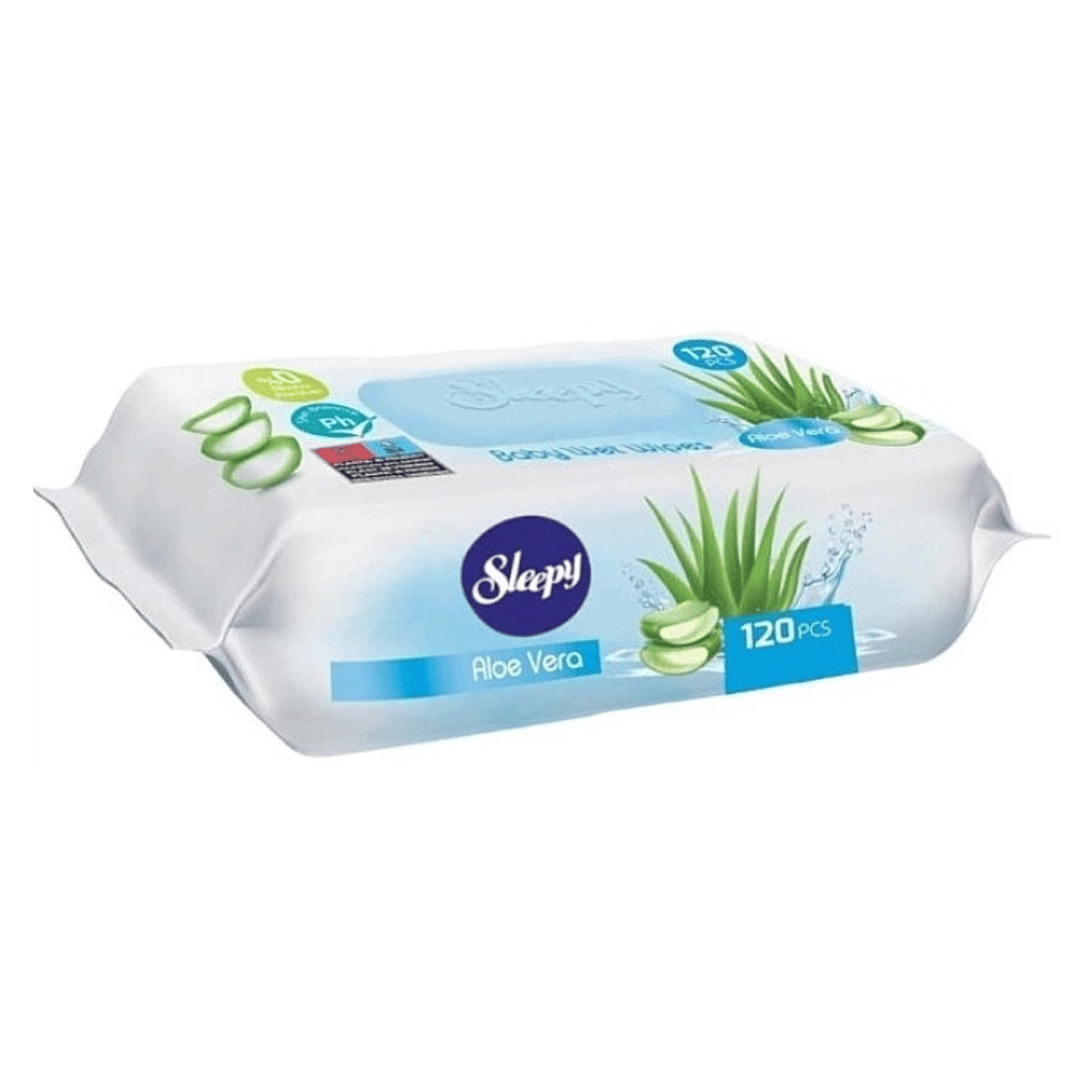 Серветки вологі SLEEPY з клапаном 120шт (алое)