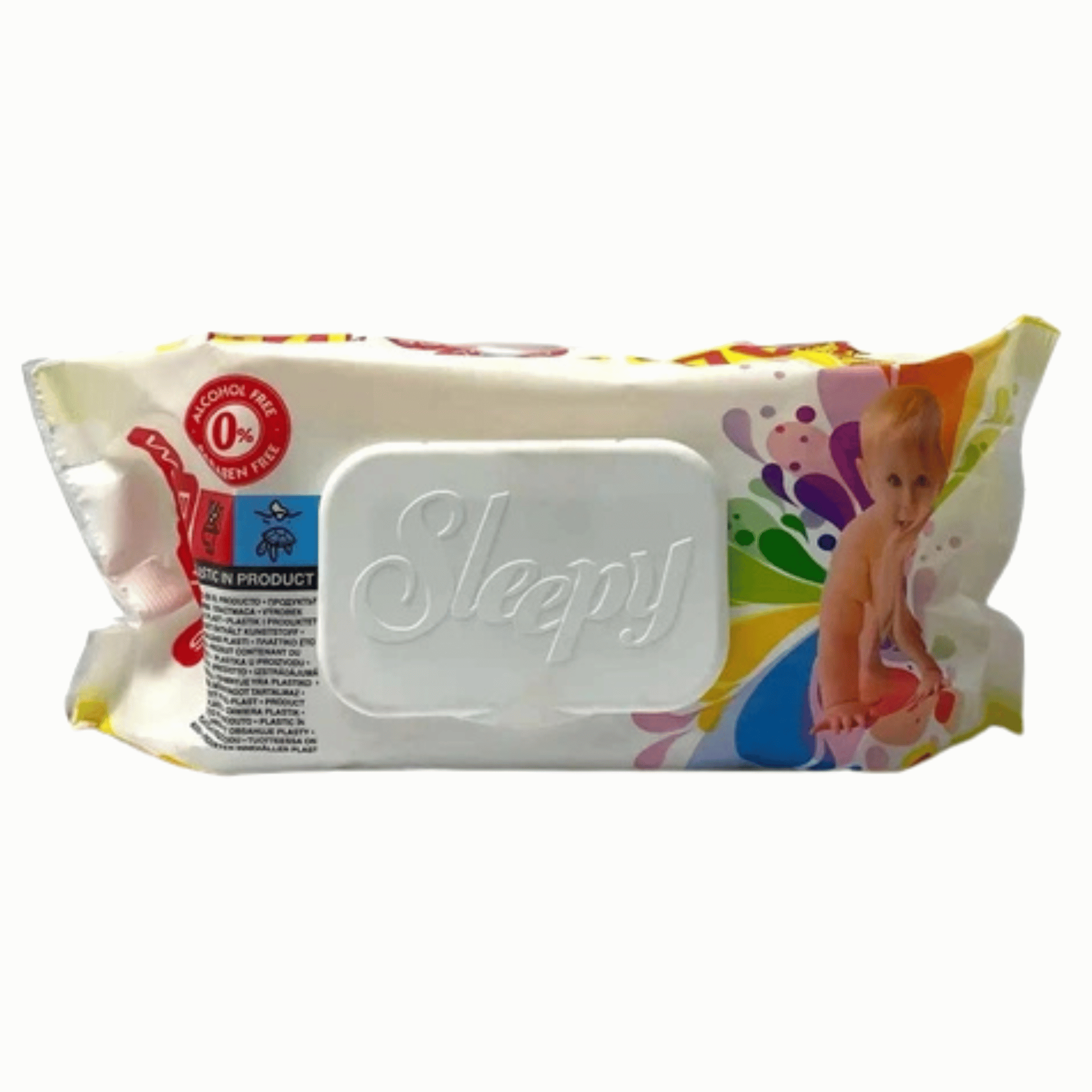 Серветки вологі SLEEPY з клапаном 120шт (дитячі)