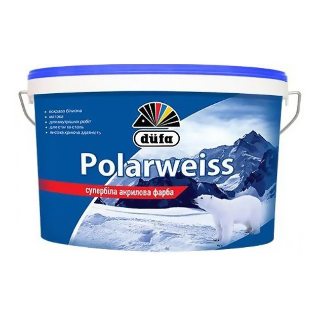 Dufa D605 Polarweiss  5л (7кг) супербіла акрилова фарба