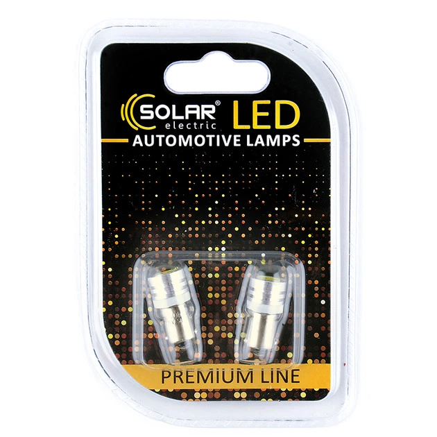 SOLAR electric LED лампа T8.5 BA9s 12V 1SMD 1W white SL1333 (2шт)