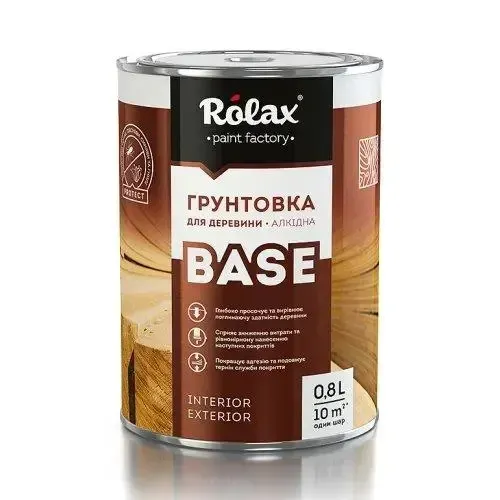 Rolax Грунт для дерева "BASE" 0,8 л.