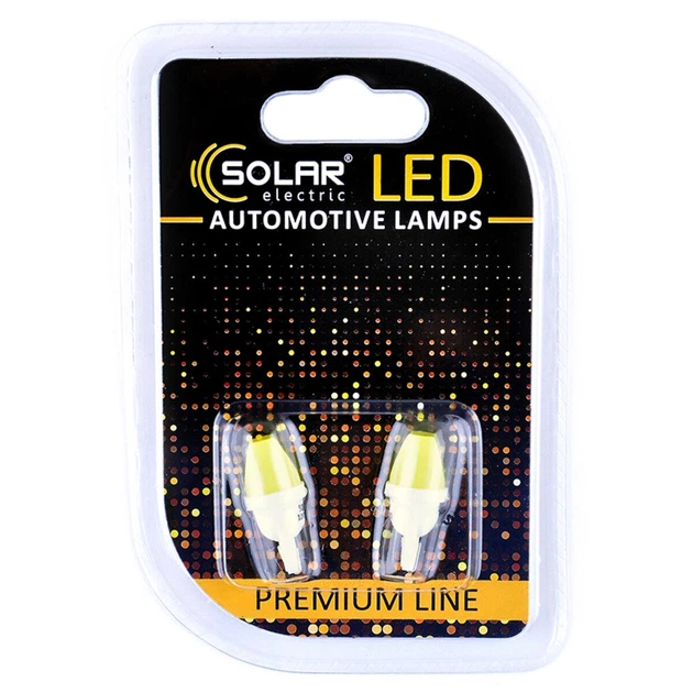 SOLAR electric LED лампа T10 12V W2.1x9.5d 1COB white SL1337 (2шт)