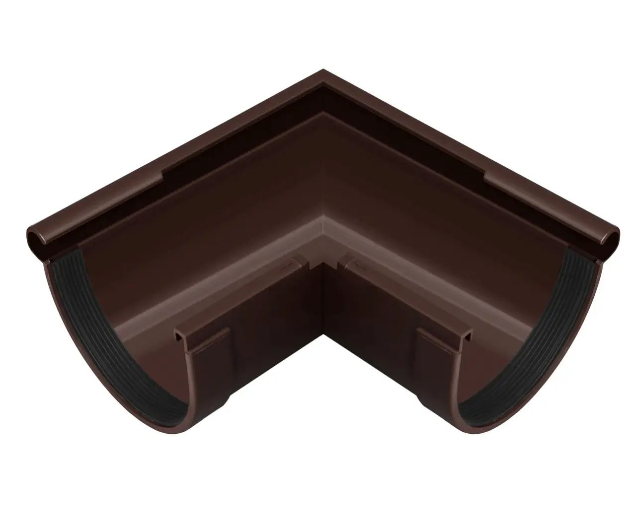 NewWay Кут ринви зовн. 90° коричневий 120мм