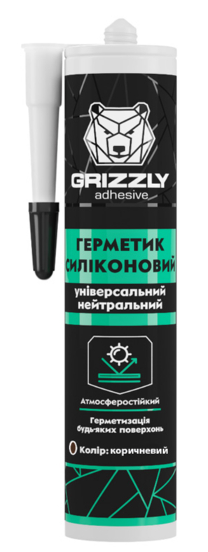 GRIZZLY Герметик силіконовий універсальний (коричневий) 280мл