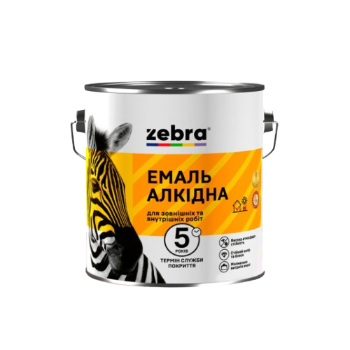Zebra емаль алкідна 2,8кг (18) темно-сіра