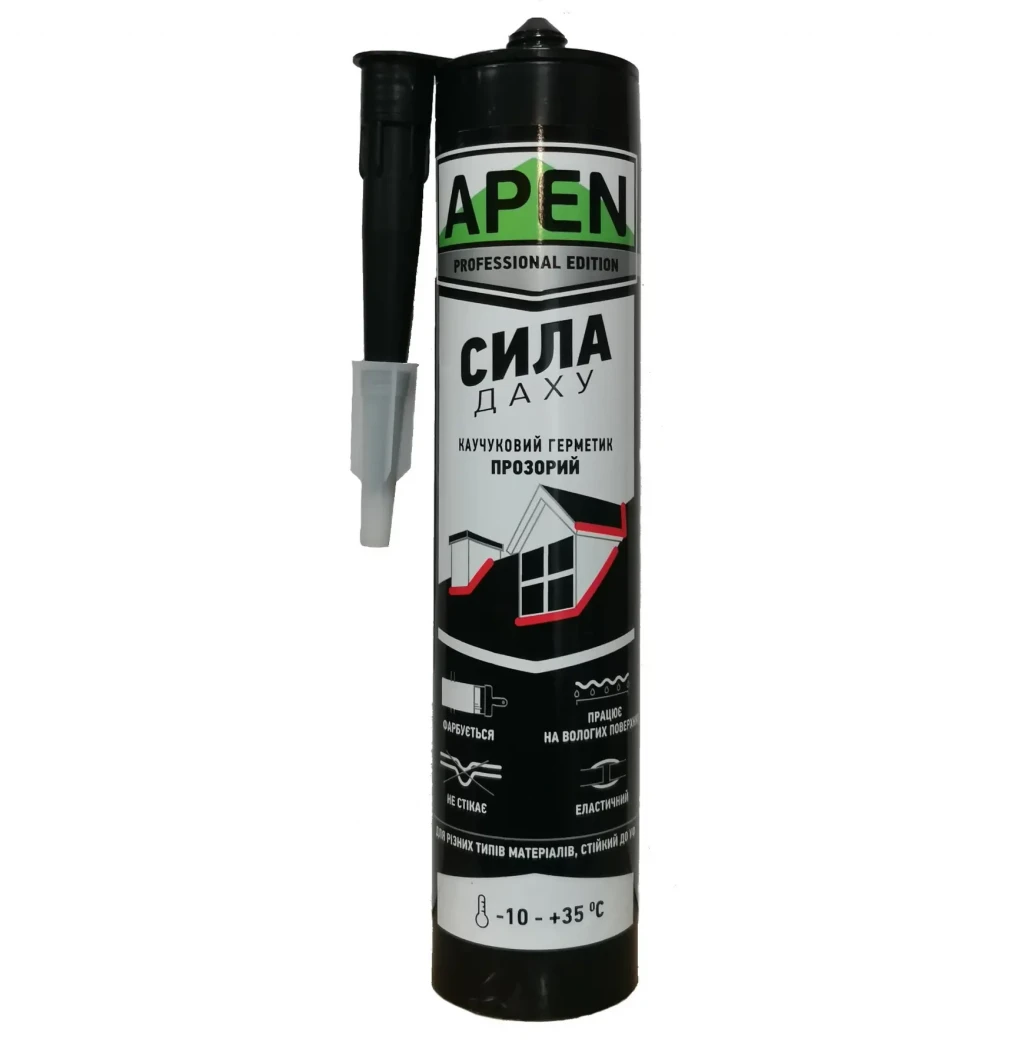 Apen Герметик Сила Даху каучуковий (прозорий) 280мл