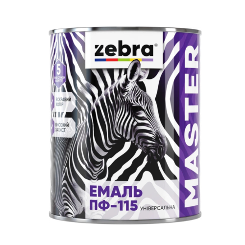 Zebra Емаль ПФ-115 0,8кг М32 салатний