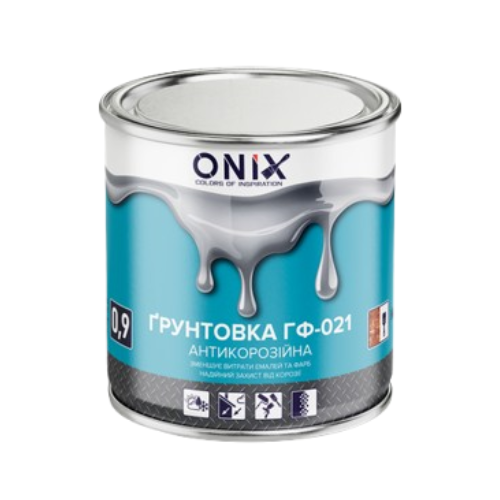 ONIX Грунт ГФ-021 по металу Сірий 0,9кг
