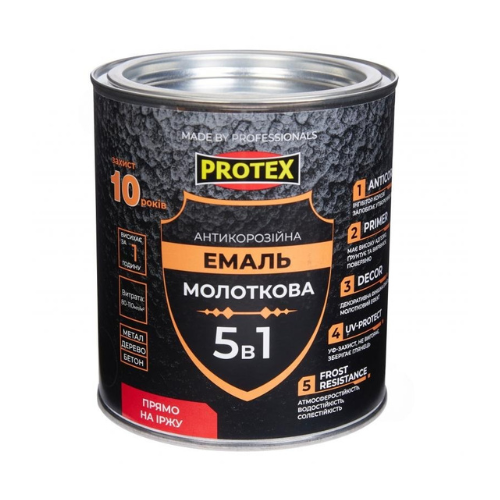Protex Емаль 5в1 антикор. молоткова 0,75кг (сіра)
