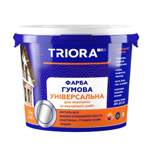 TRIORA Фарба гумова 3,5кг чорна 247