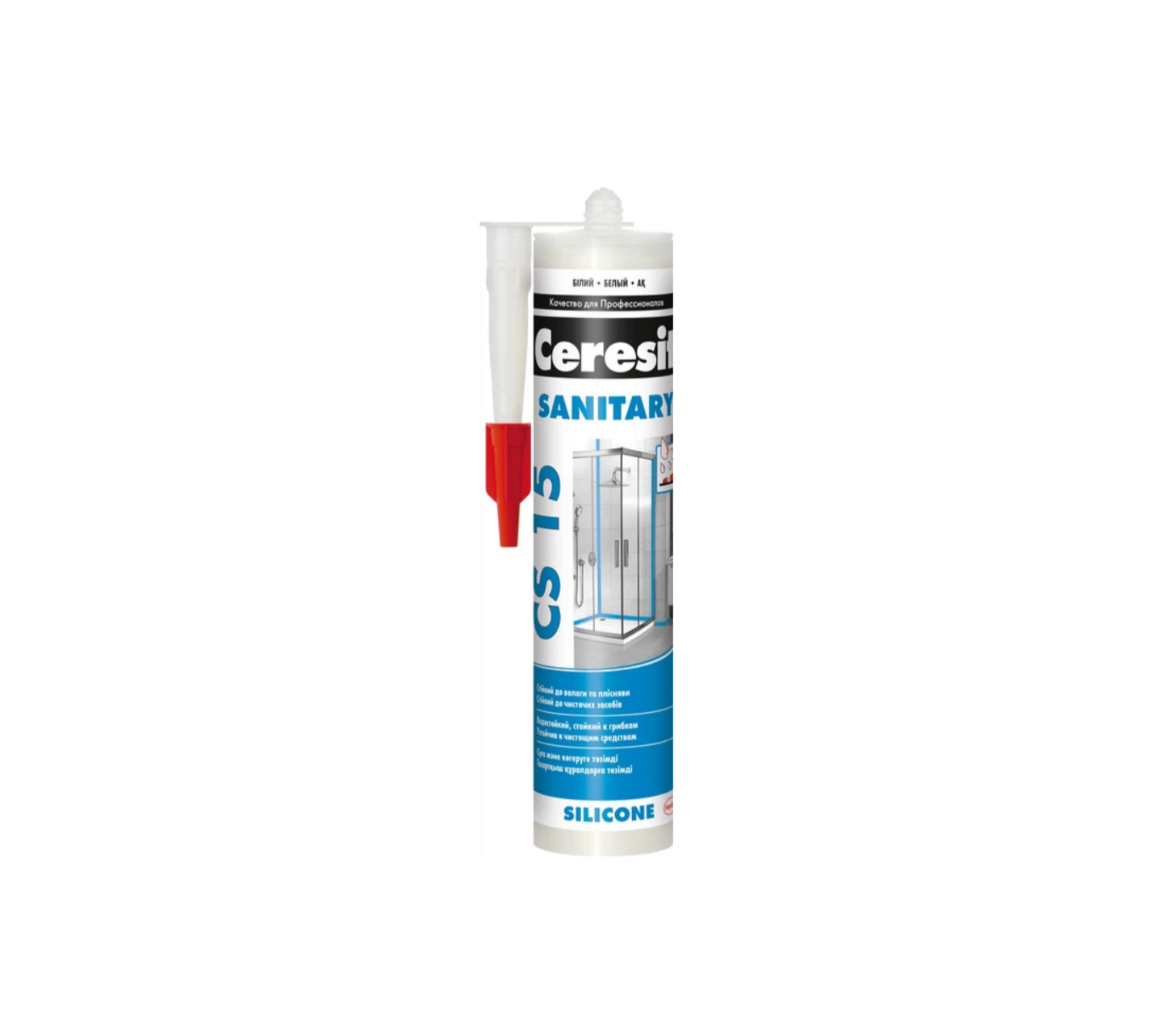 Ceresit CS15 Sanitary силікон санітарний 280мл (білий)
