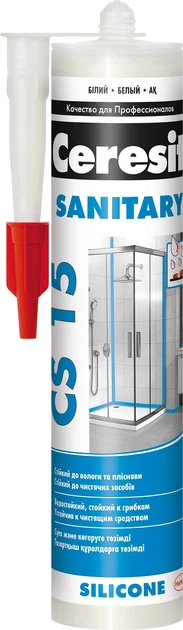 Ceresit CS15 Sanitary силікон санітарний 280мл (білий)