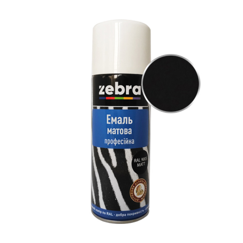 Zebra Емаль Spray професійна матова 400мл Антрацит (RAL7016)
