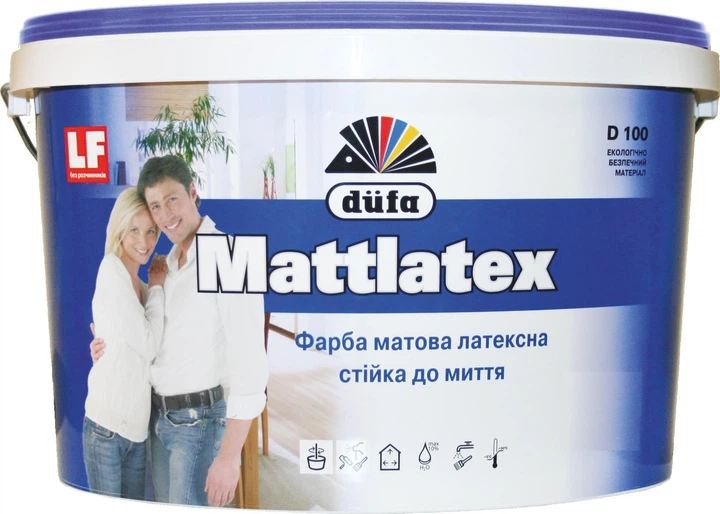 Dufa D100 Mattlatex 10л (14кг) латексна матова
