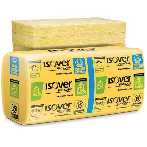 ISOVER ISOVER вата Скатна Покрівля ( 50*610*1170мм) з підвищ. вологостійкістю, 15кг/м3, уп.14,274м2