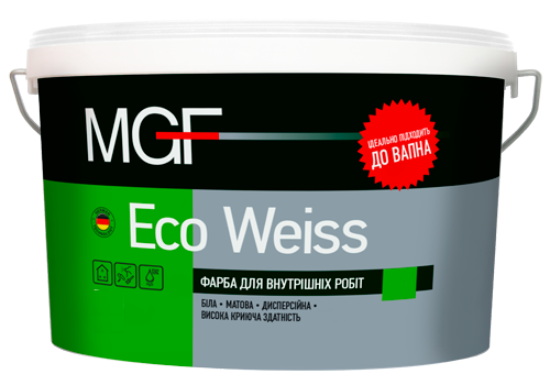 MGF фарба для внутрішніх робіт 10л (14кг) Eco Weiss