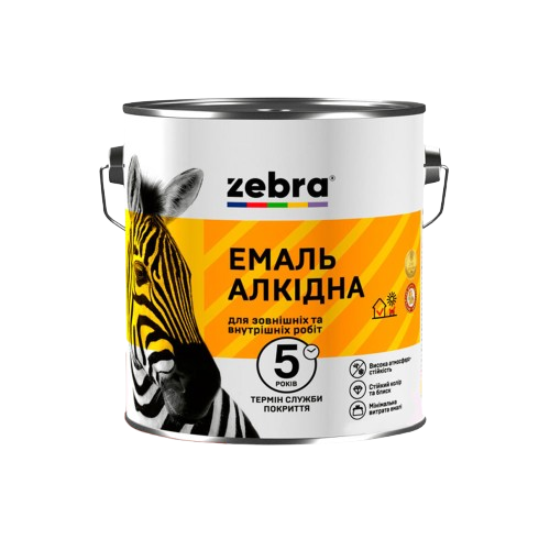 Zebra емаль алкідна 0,9кг (13) слоновая кость
