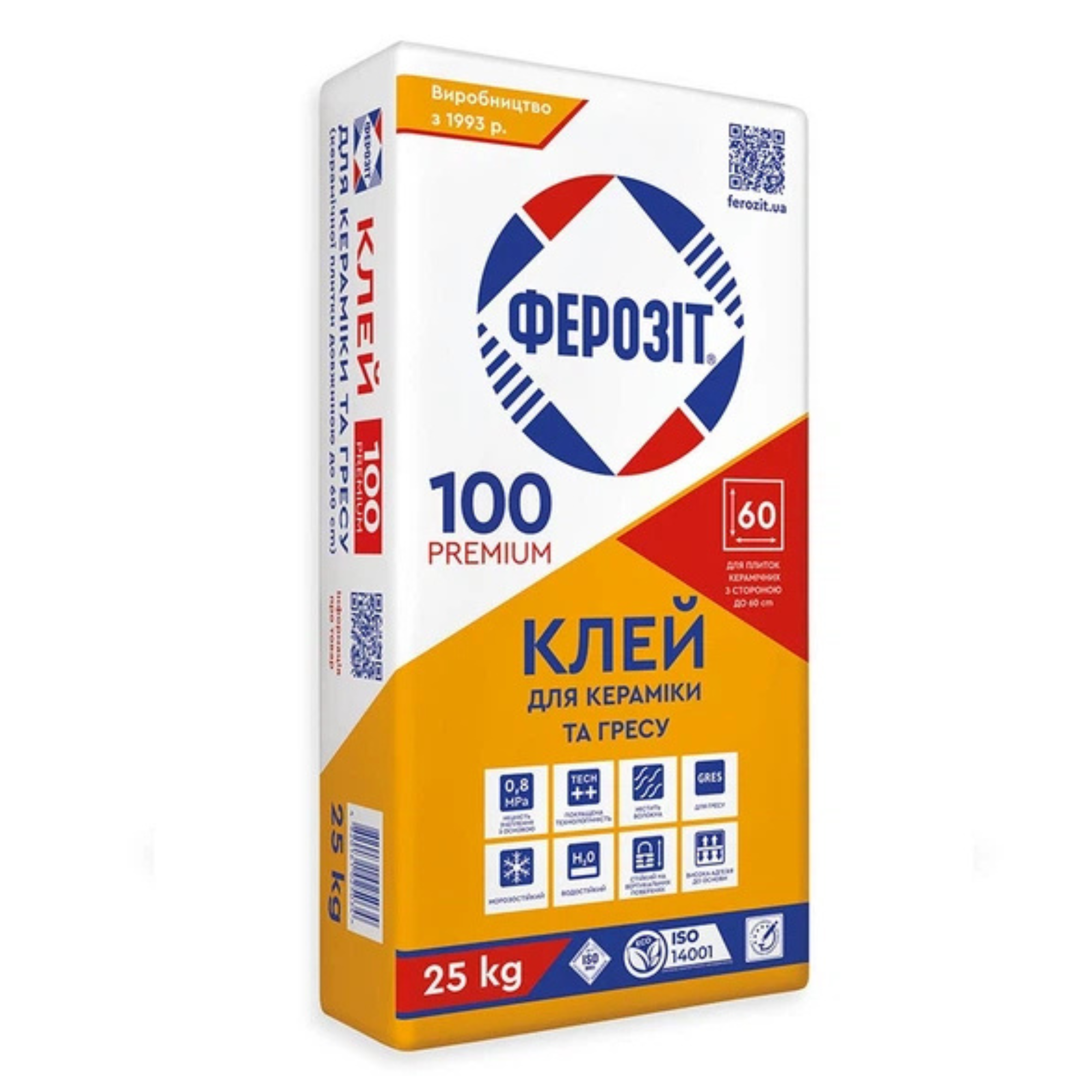 Ферозіт 100 PREMIUM/25 кг Клей для плитки та та ГРЕСУ