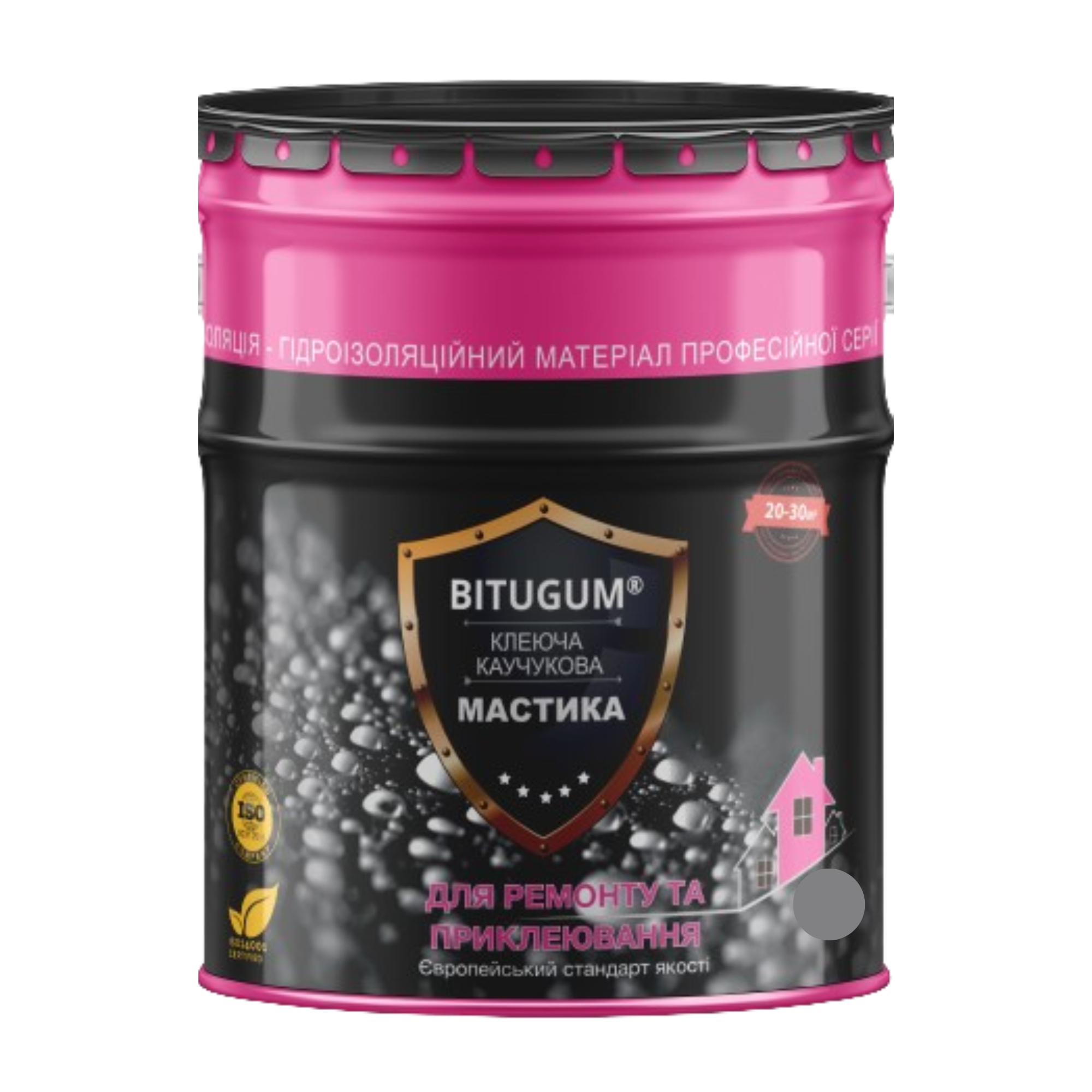 BITUGUM Мастика клеюча каучукова (д/ремонту та приклеювання) 18кг