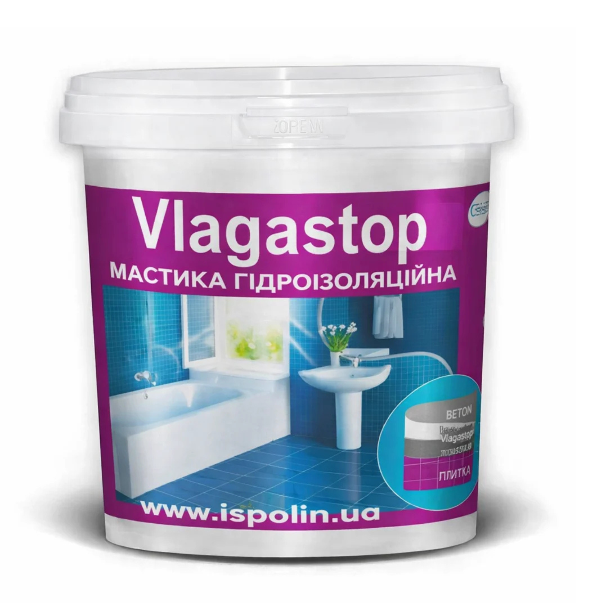 Гідроізоляційна мастика акрилова Ispolin Vlagastop 1кг (200075)