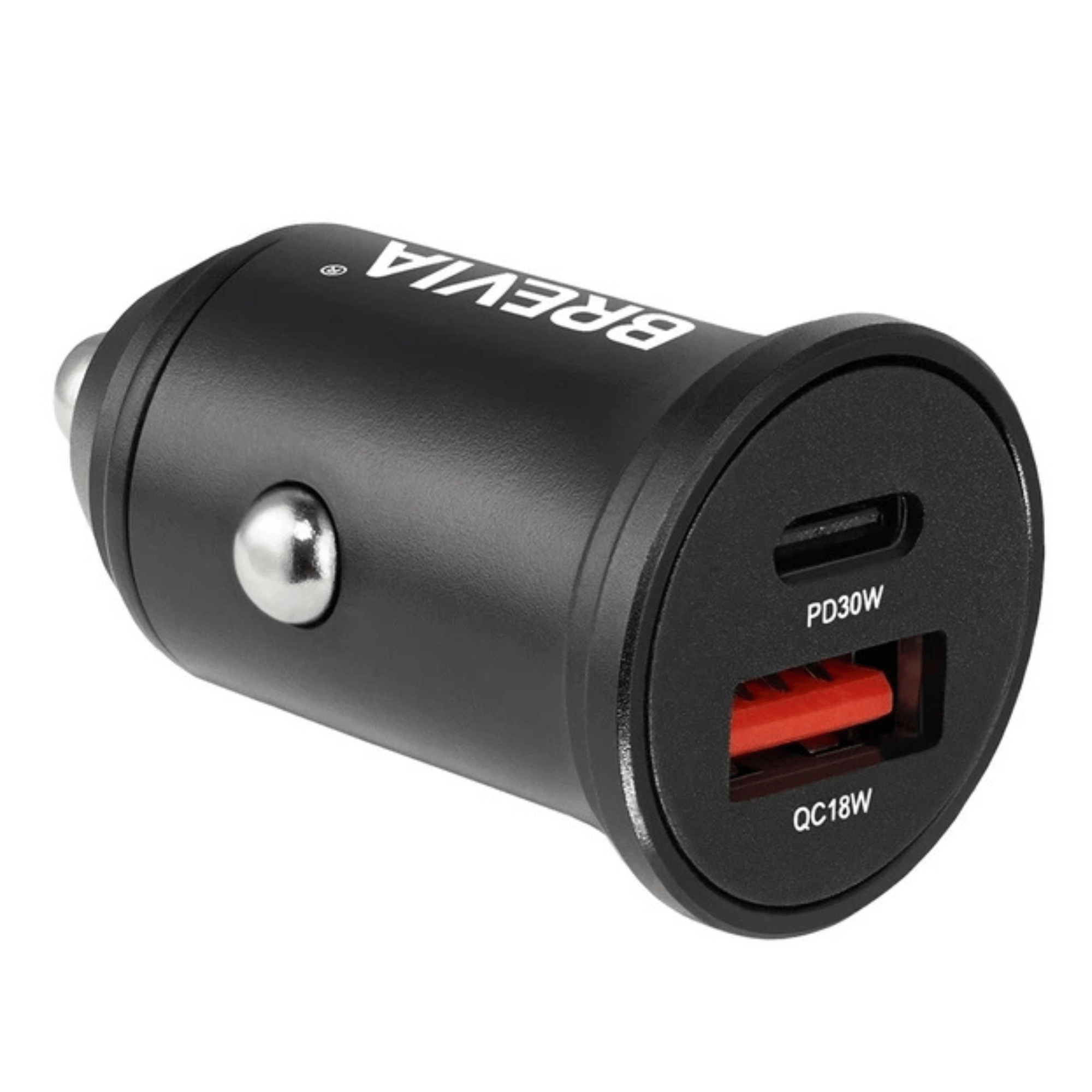 BREVIA Зарядн. пристрій в прикур. ePower DualMetal 48W 1xUSB-C + 1xUSB-A (46248CAB)