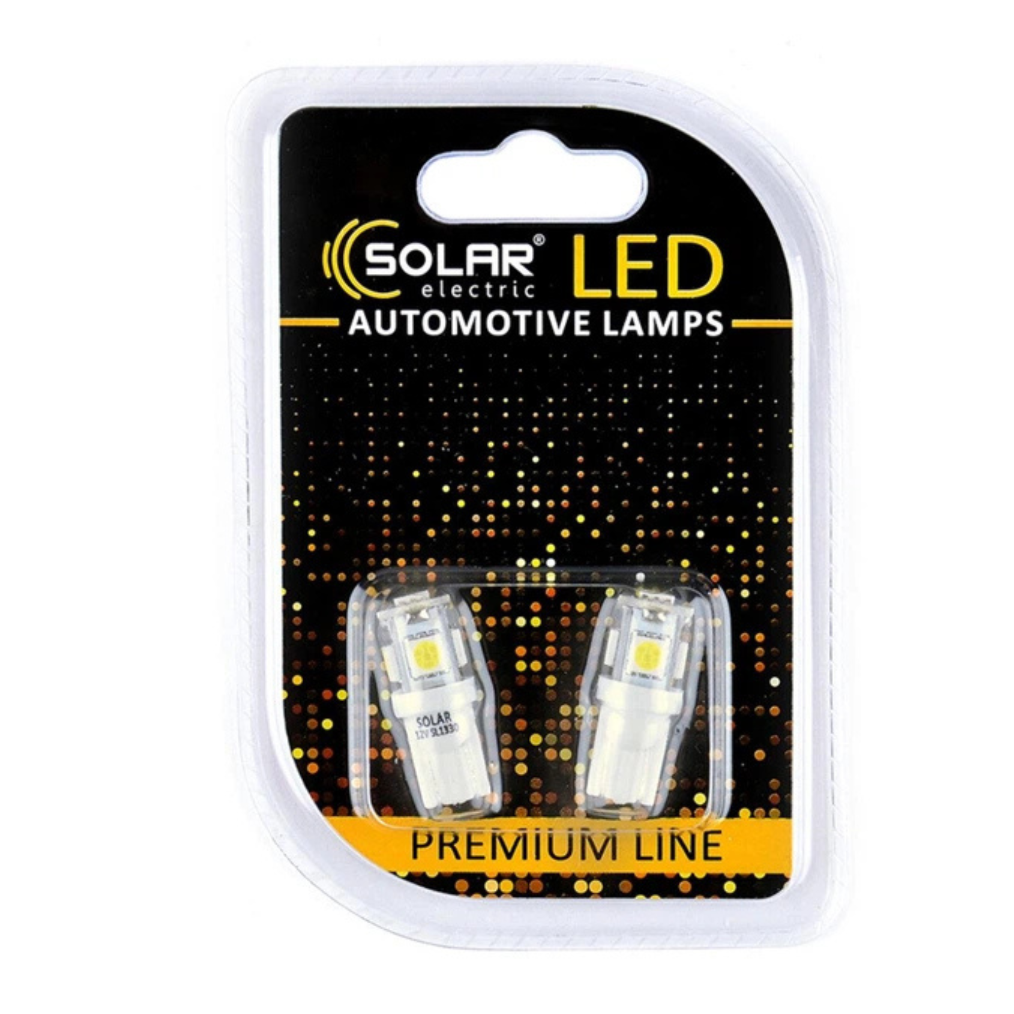 SOLAR electric LED лампа T10 W2.1x9.5d 12V 5SMD 5050 white SL1330 (2шт)