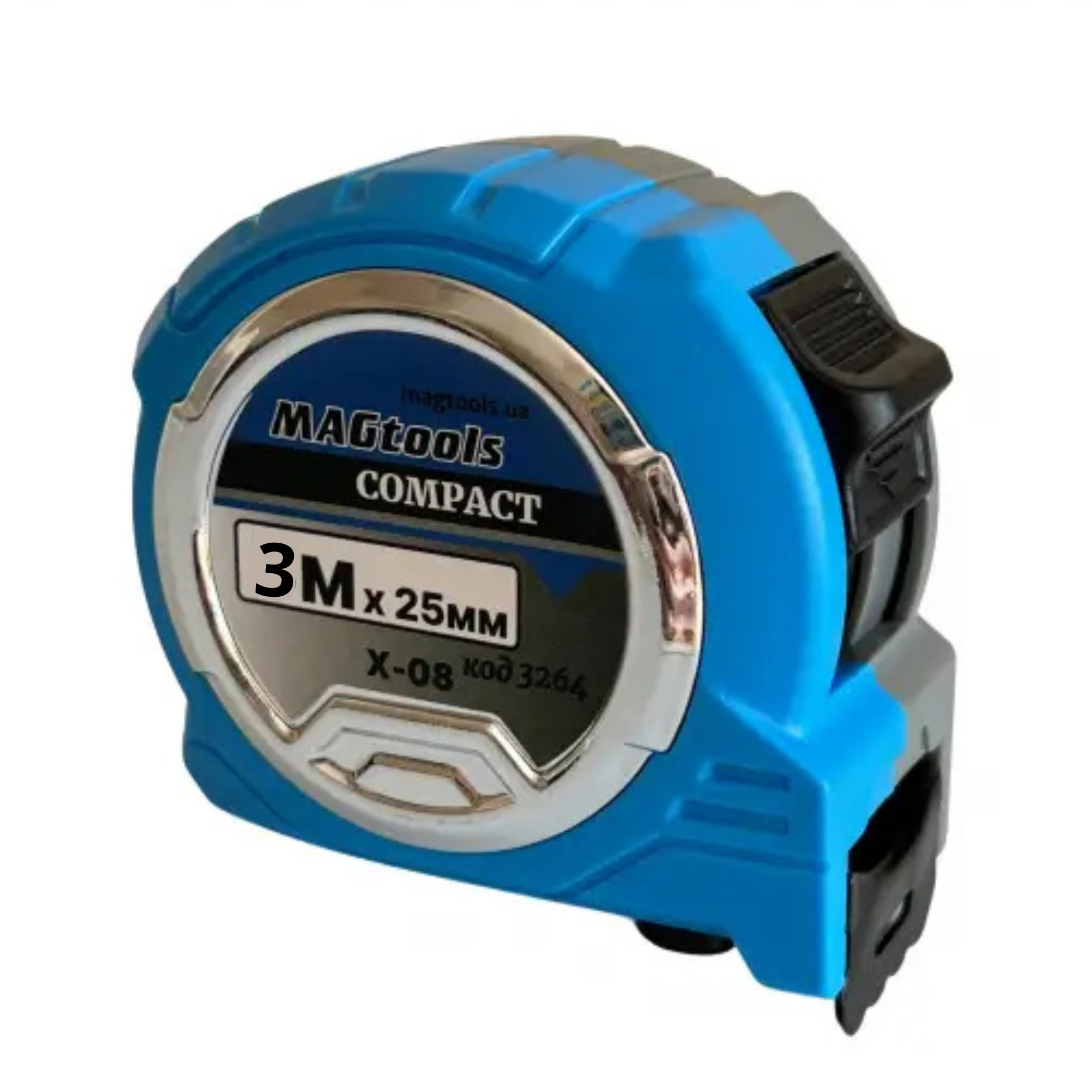 MAGtools Рулетка X-08  3м x 25mm COMPACT (Арт.3263)