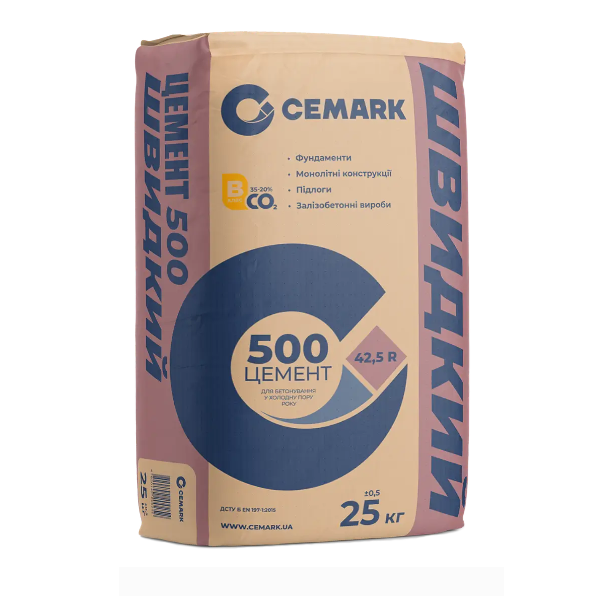 Кам*янець-Подільський Цемент Кам'янець-Подільський М500    25кг/64пал.