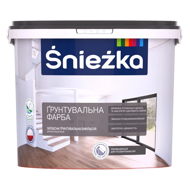 Sniezka Grunt 10 л (14кг) біла латексна грунтувальна