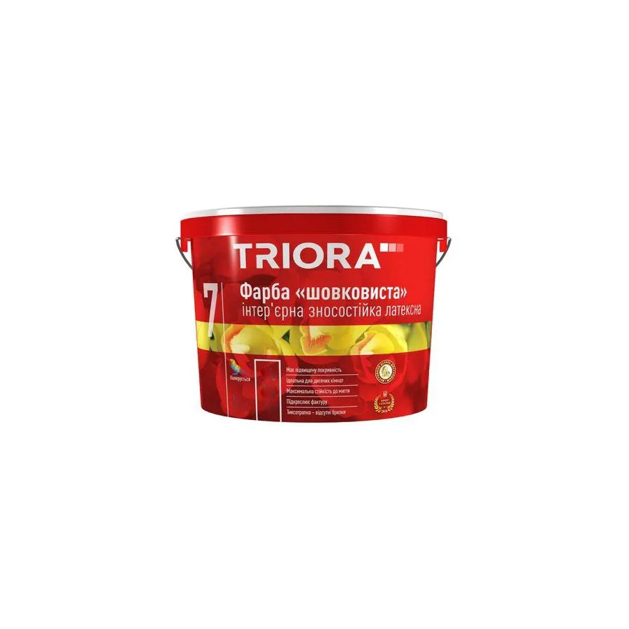 TRIORA "7" Фарба інтер'єрна шовк.-матова макс. стійка до миття  1л *УЦІНКА*