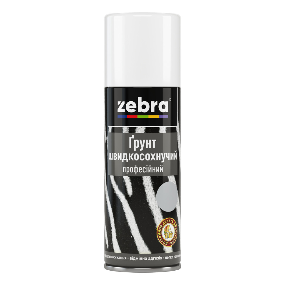Zebra Грунт Spray швидкосохн. професійний 400мл (БІЛИЙ) 11